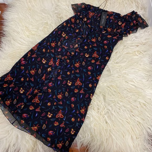 RACHEL ZOE Silk Midi Length Dress - Picture 2 of 9